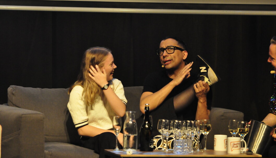 Bianca Del Rio gir sin mening om «lesbisk og fornuftig» fottøy. Foto: Reidar Engesbak. Bianca Del Rio gir sin mening om «lesbisk og fornuftig» fottøy. Foto: Reidar Engesbak.