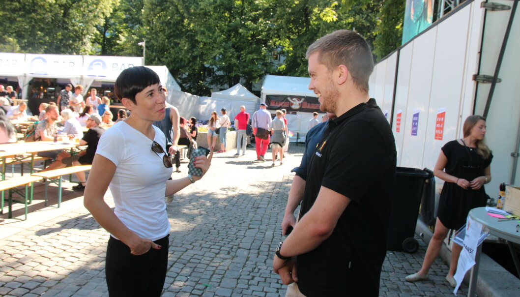 Forsvarsminister Ine Marie Søreide Eriksen og prosjektleder Tom-Daniel Laugerud (foto: Betzy A K Thangstad) Forsvarsminister Ine Marie Søreide Eriksen og prosjektleder Tom-Daniel Laugerud (foto: Betzy A K Thangstad)