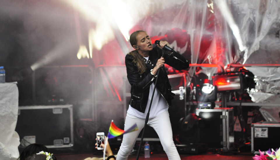 Silvana Imam i Pride Park under Oslo Pride 2016. Foto: Reidar Engesbak.