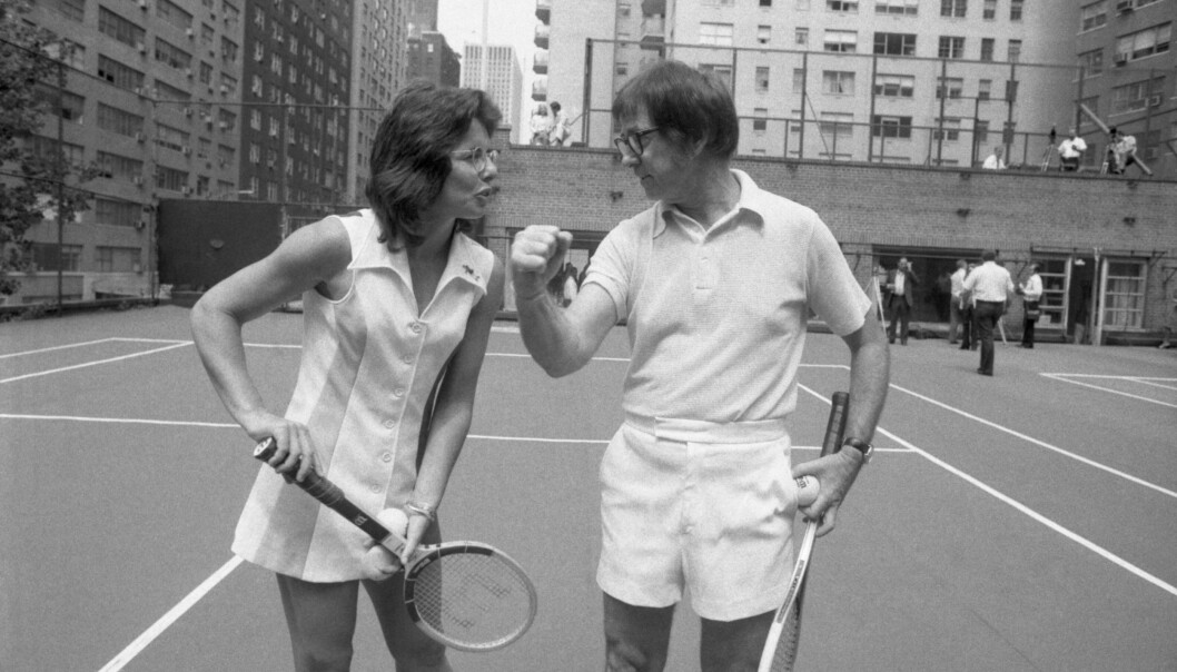 Billie Jean King og Bobby Riggs. Foto: Bettmann/Bettmann Archive. Billie Jean King og Bobby Riggs. Foto: Bettmann/Bettmann Archive.