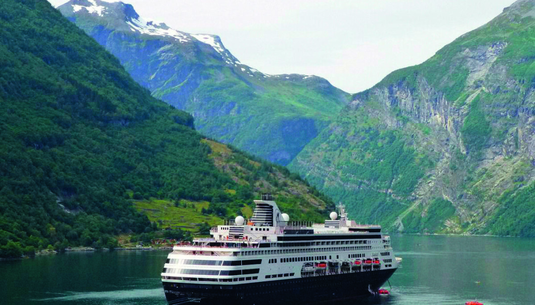 MS Rotterdam i Geiranger. Foto: Aina M. Hauge. MS Rotterdam i Geiranger. Foto: Aina M. Hauge.