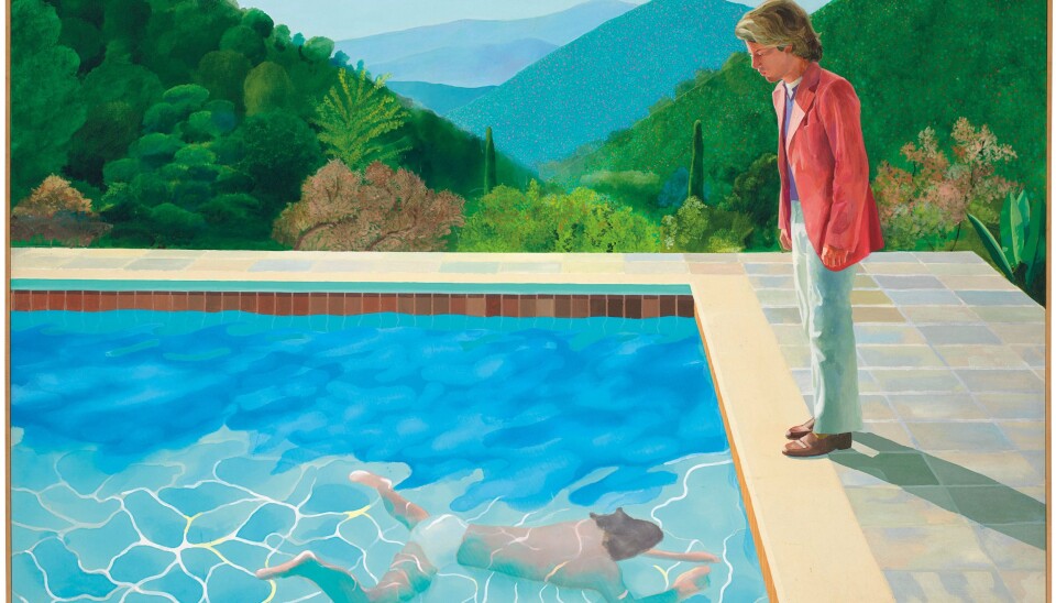 «Portrait of an Artist (Pool with Two Figures)» malt av David Hockney.