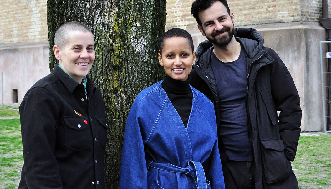 f.v. Susanne Demou Øvergaard, Maruwa Kerella og Joseph Mardelli. Foto: Reidar Engesbak. f.v. Susanne Demou Øvergaard, Maruwa Kerella og Joseph Mardelli. Foto: Reidar Engesbak.