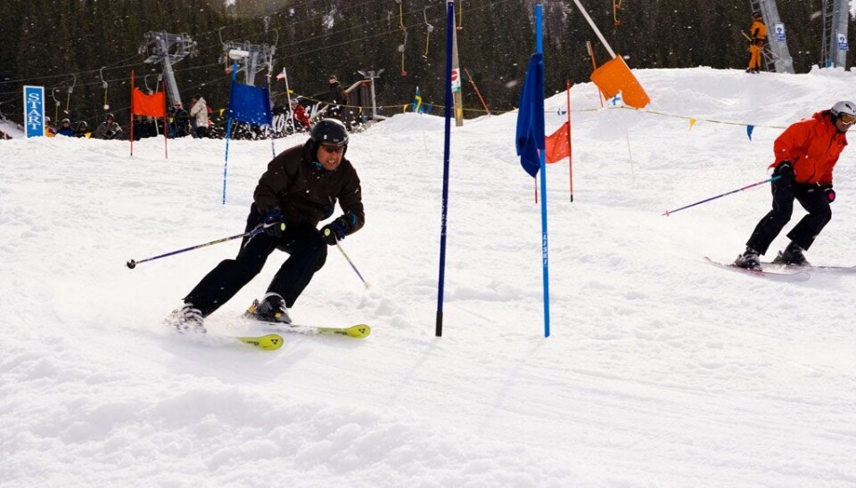 Skeive ski i løypa