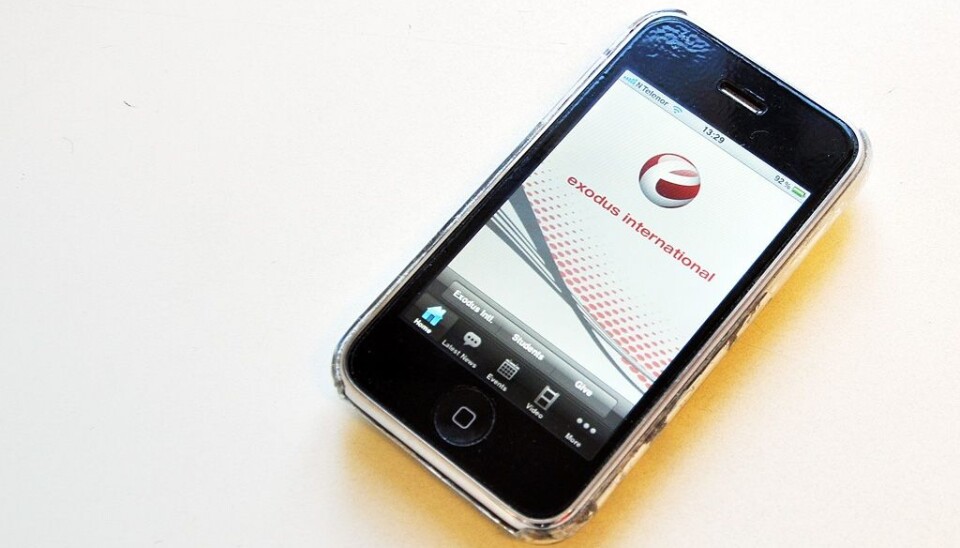 Omvender homoer med iPhone