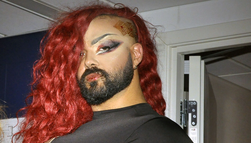 Hani Assaf som Frida Marida. Foto: Reidar Engesbak. Hani Assaf som Frida Marida. Foto: Reidar Engesbak.