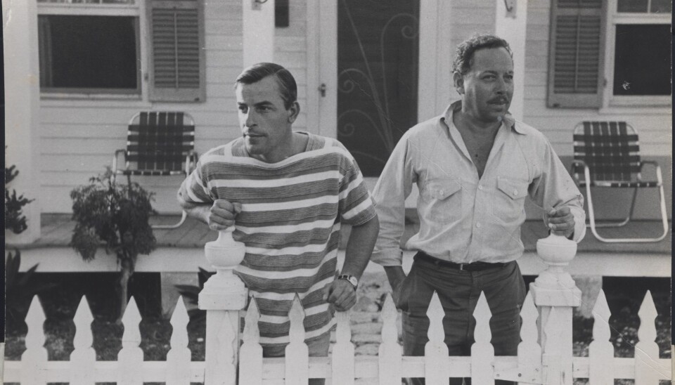 Tennessee Williams (t.h.) og partneren Frank Merlo som han traff i 1948, ferierte i dramatikerens hus i homsefristedet Key West.