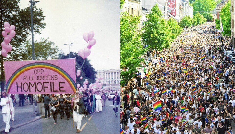 Homodagene 1984 og Oslo Pride 2017.