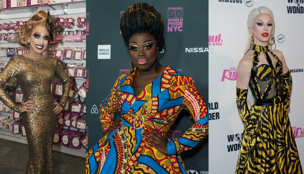 f.v. Bianca Del Rio, Bob the Drag Queen og Aquaria. f.v. Bianca Del Rio, Bob the Drag Queen og Aquaria.