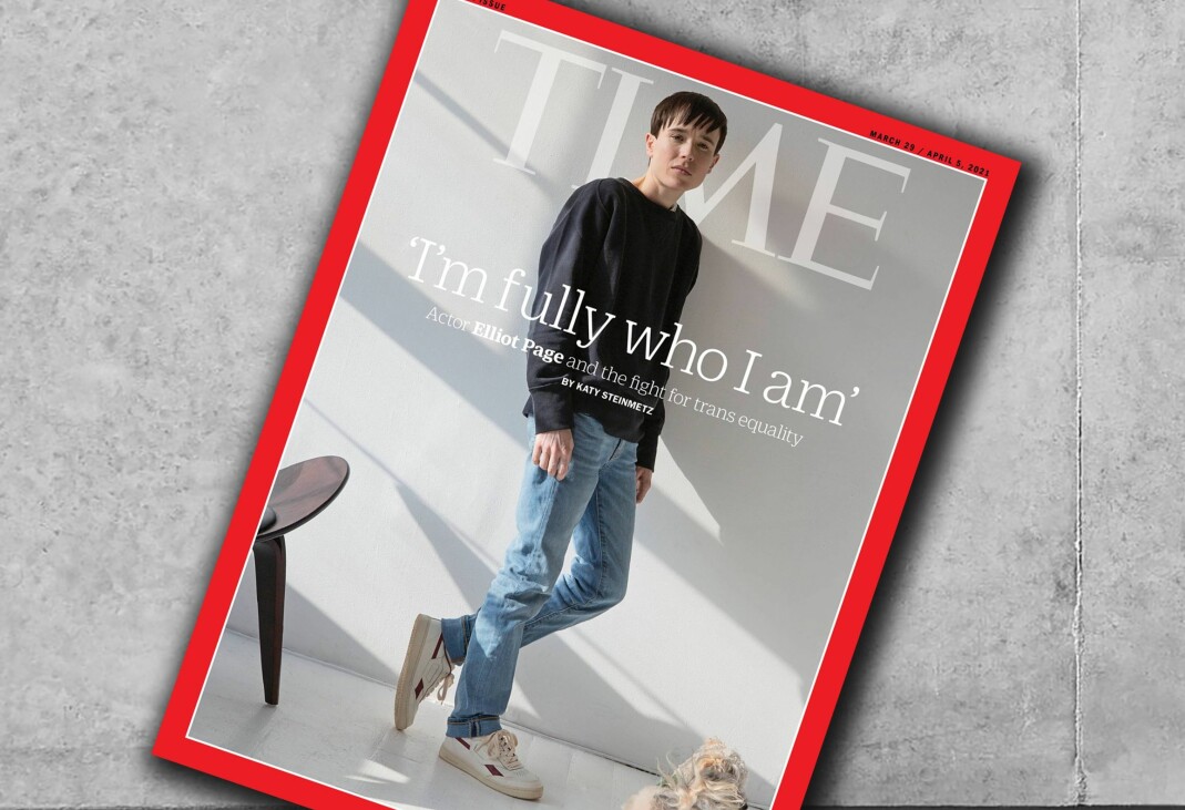 Elliot Page pryder forsiden på magasinet Time.