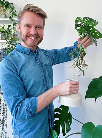 Under første lockdown kjedet ekteparet seg fryktelig. – Så mens andre lærte seg å lage surdeigsbrød, tok vi bilder av plantene våre og postet dem på Instagram, forteller Andreas. Under første lockdown kjedet ekteparet seg fryktelig. – Så mens andre lærte seg å lage surdeigsbrød, tok vi bilder av plantene våre og postet dem på Instagram, forteller Andreas.