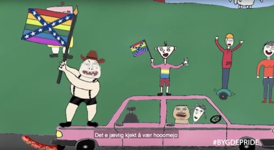 Fra Bygdepride-filmen '21. Fra Bygdepride-filmen '21.