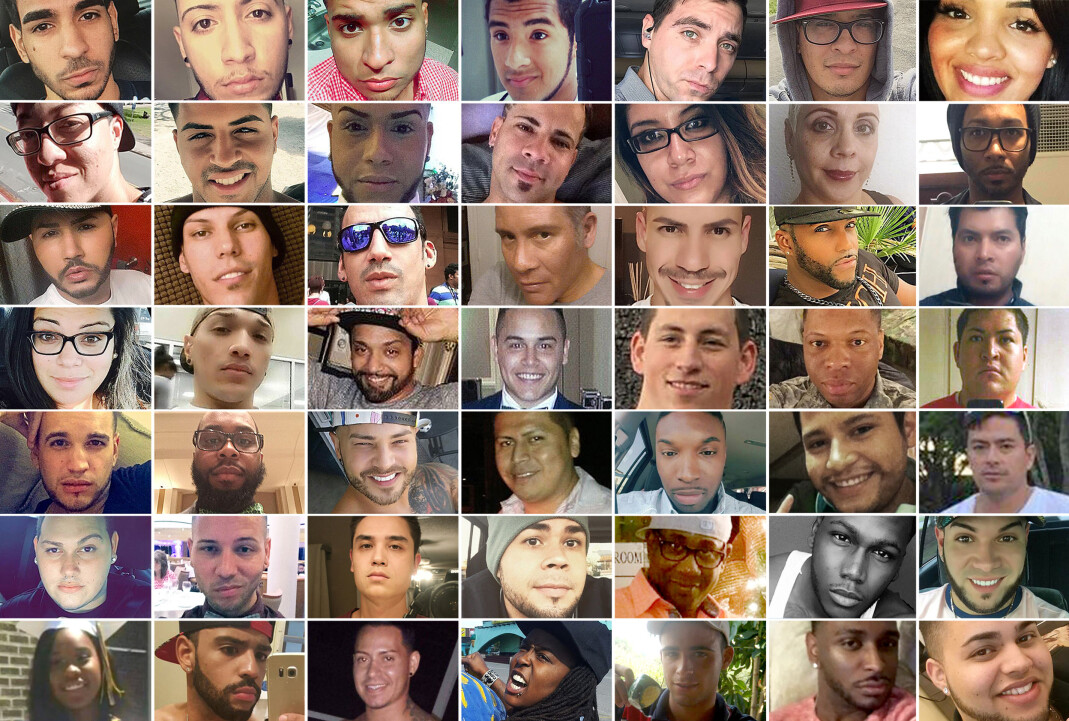 49 mennesker mistet livene sine i terrorangrepet på den skeive nattklubben Pulse i Orlando, 12. april 2016. Les navnene deres nederst i saken. 49 mennesker mistet livene sine i terrorangrepet på den skeive nattklubben Pulse i Orlando, 12. april 2016. Les navnene deres nederst i saken.