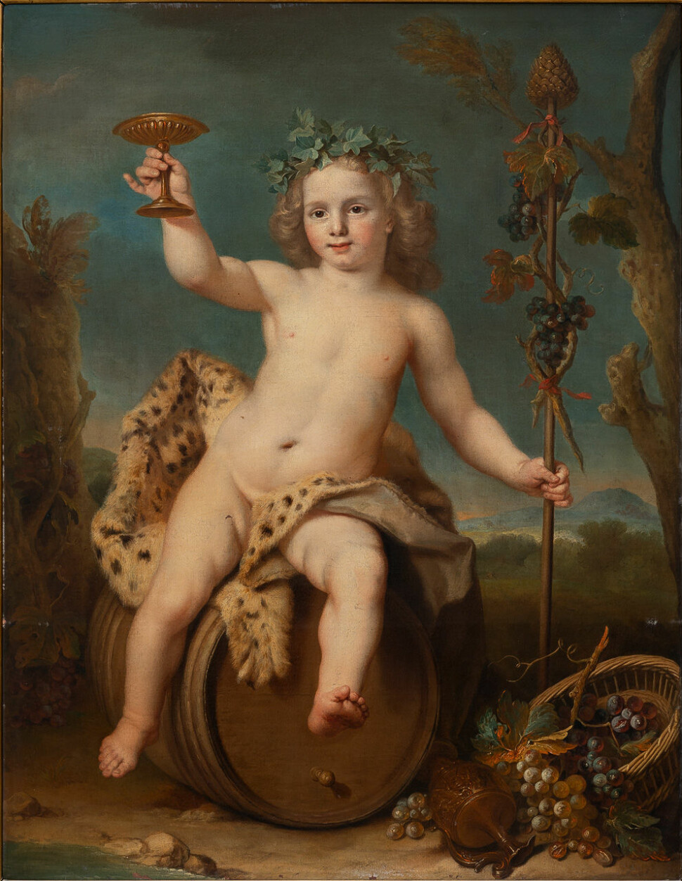 Maleriet «Bacchus som barn» (ukjent kunstner).