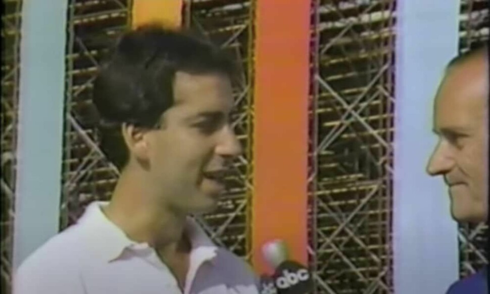 Robert Dover intervjues i forkant av OL i Los Angeles i 1984.