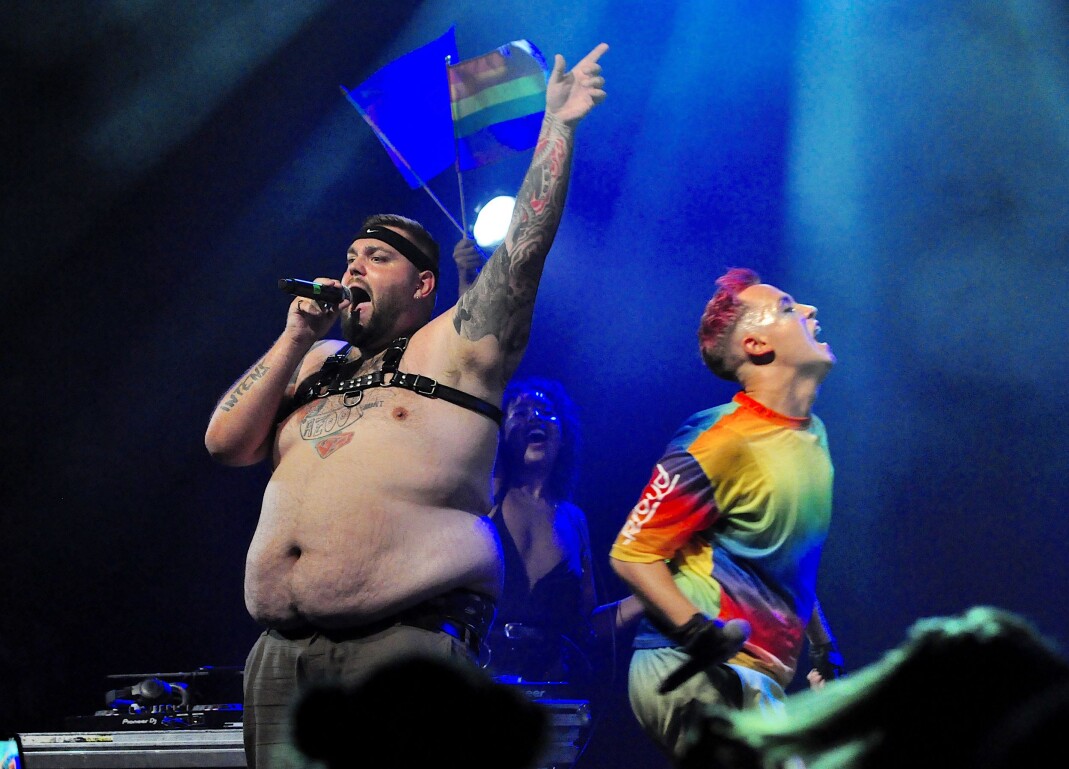 Big Daddy Karsten og Ferdinand på Pride Night under Drammen Pride 2021. Big Daddy Karsten og Ferdinand på Pride Night under Drammen Pride 2021.
