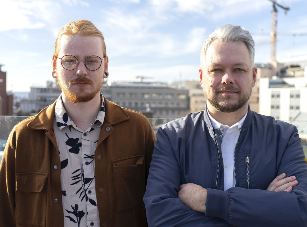 Odd Thomassen, leder i Skeiv Ungdom (t.v) og Inge Alexander Gjestvang, leder i Foreningen FRI. Odd Thomassen, leder i Skeiv Ungdom (t.v) og Inge Alexander Gjestvang, leder i Foreningen FRI.