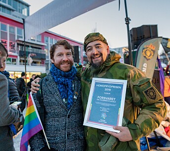 Under Arctic Pride 2019 var det forsvaret som ble tildelt den gjeve Homofrydprisen. Under Arctic Pride 2019 var det forsvaret som ble tildelt den gjeve Homofrydprisen.