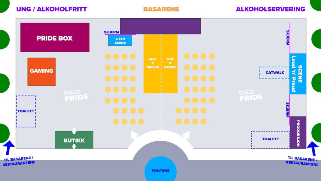 Slik blir den nye arenaen Pride Square. Slik blir den nye arenaen Pride Square.