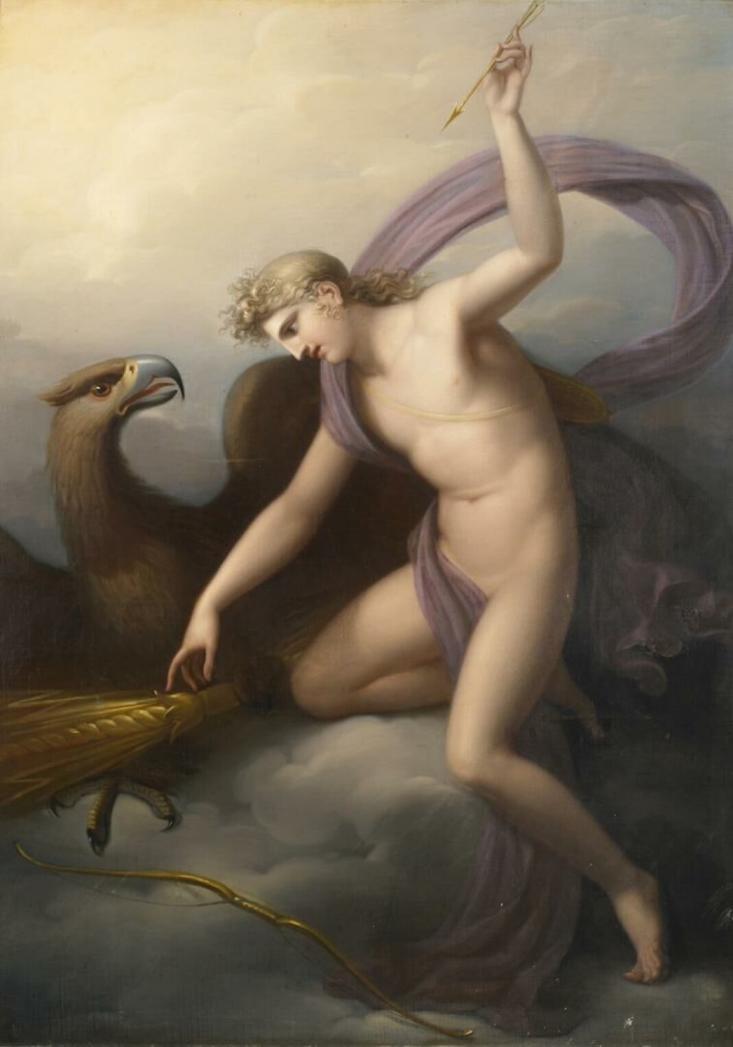 Gustav Heinrich Naecke, Ganymedes med Jupiters ørn, 1805, olje på lerret. Gustav Heinrich Naecke, Ganymedes med Jupiters ørn, 1805, olje på lerret.