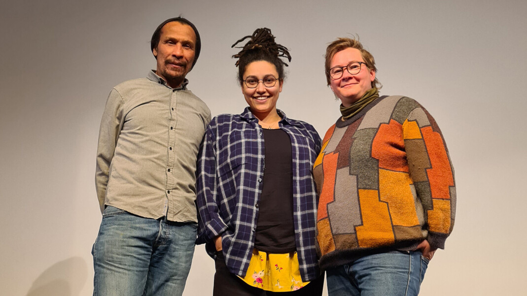 Kunstnerisk leder på Nordic Black Theatre, Cliff A. Moustache, styremedlem i Oslo Pride, Sofia Knudsen Estifanos, og Inger Kristin Haugsevje, leder i Oslo Pride. Kunstnerisk leder på Nordic Black Theatre, Cliff A. Moustache, styremedlem i Oslo Pride, Sofia Knudsen Estifanos, og Inger Kristin Haugsevje, leder i Oslo Pride.