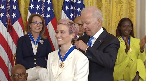 Megan Rapinoe tildelt presidentens frihetsmedalje