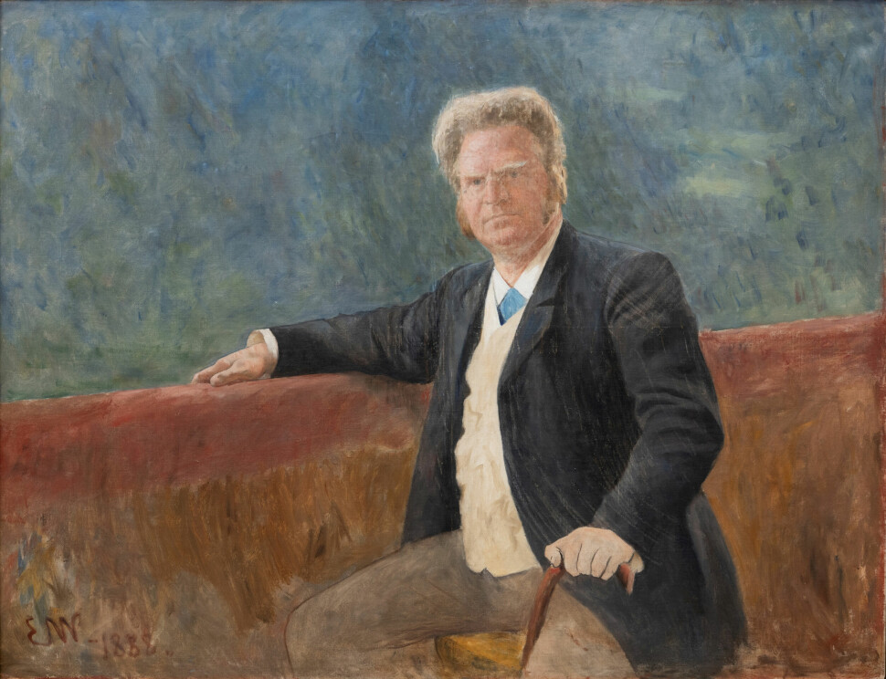 Bjørnstjerne Bjørnson var dramatiker, dikter og nobelprisvinner i litteratur. Han kan også regnes som en skeiv pionér, som en av Europas første offentlige forsvarere av homofiles rettigheter. Her portrettert av Erik Werenskiold.