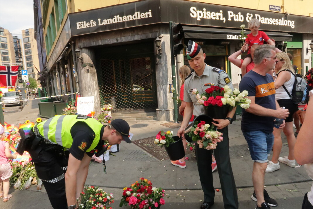 Fra solidaritetsparaden 25. juli, som gikk fra Grønland til C. J. Hambros plass. Fra solidaritetsparaden 25. juli, som gikk fra Grønland til C. J. Hambros plass.