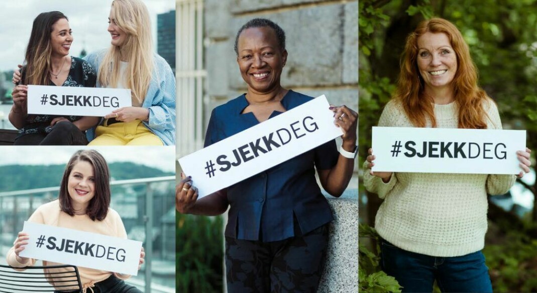 #sjekkdeg-kampanjen er en oppfordring til alle med livmorhals om å sjekke seg gjennom Livmorhalsprogrammet.