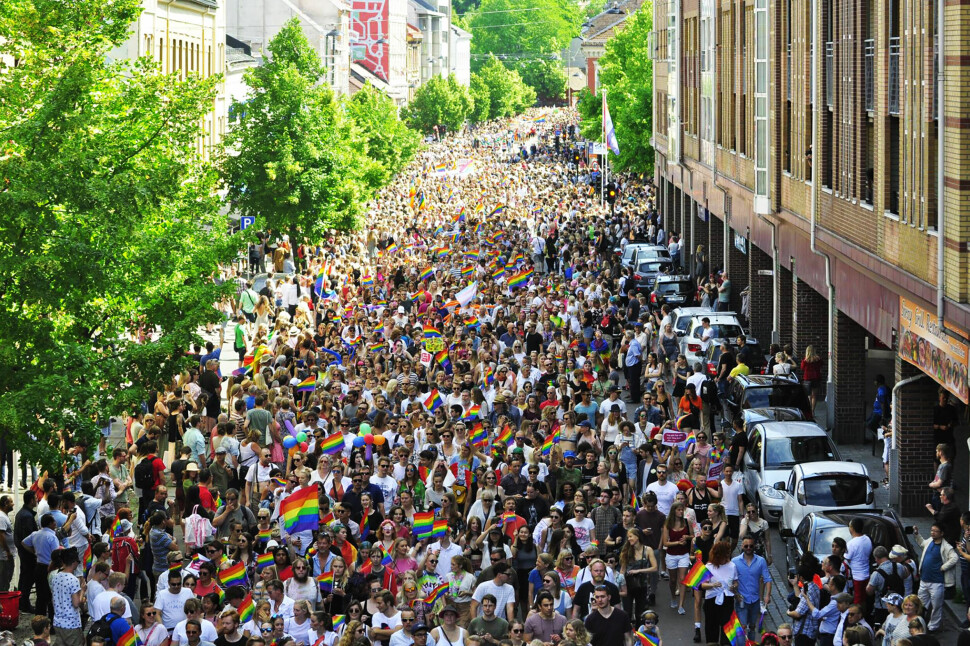 Fra paraden under Oslo Pride 2017.