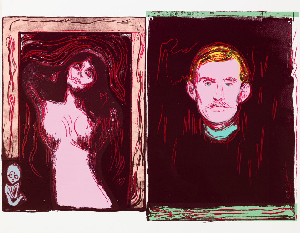 Andy Warhol, 'Madonna and Self-Portrait with Skeleton Arm (After Munch)', 1984.