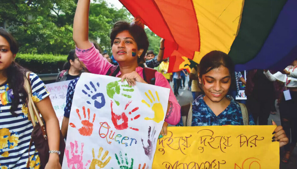 Markering i 2018 da høyesterett avkriminaliserte homofili i India.