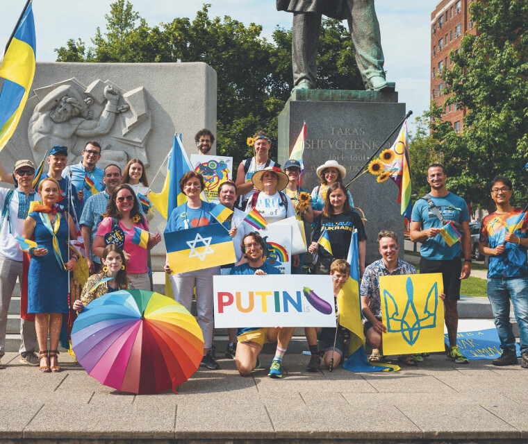 QUA – LGBTQ Ukrainians in America organiserte markeringen i Washington D.C i januar. Bildet er fra et annet arrangement i 2022.