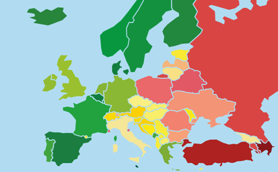 ILGA Europes regnbueindeks for 2023 er nå klar, og Norge ligger nå på en 9. plass, mens Malta ligger på topp.