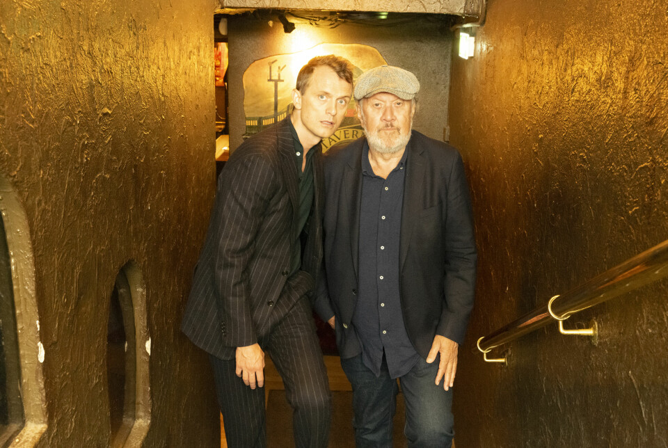 Nils Bech og Bjørn Eidsvåg i krokene på London Pub.