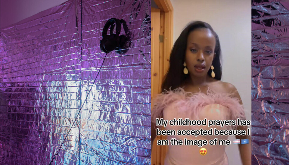 Alisha Dhaqane stiller ut videoverket “SOMALI LGBTQI QUEEN”.
