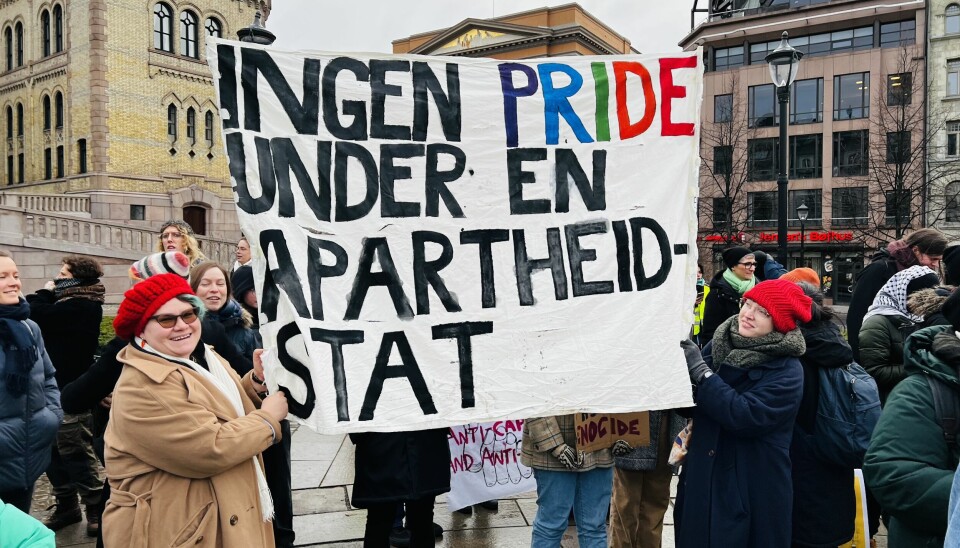 Fra demonstrasjonen Skeiv solidaritet med Palestina arrangert av Salam i Oslo 13. november i år.