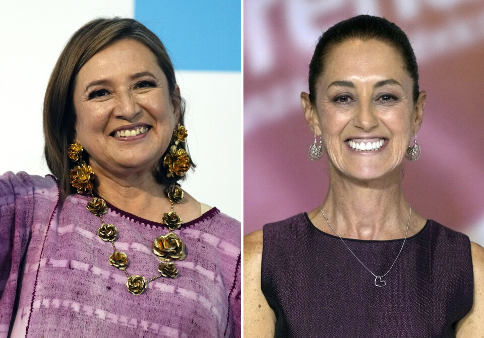Xochitl Galvez (til venstre) og Claudia Sheinbaum leder an i kampen om å bli Mexicos neste president.