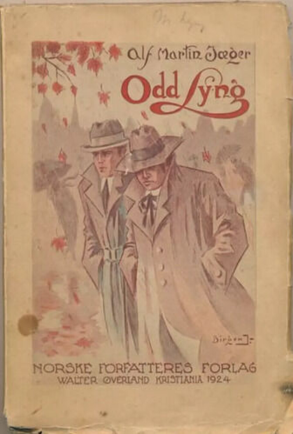 Forsida av romanen Odd Lyng frå 1924.