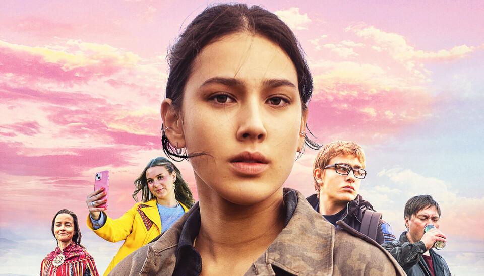 Sarah Olaussen Eira (foran) spiller hovedrollen som 15 år gamle Elvira i «Biru Unjárga - Føkkings Nesseby»