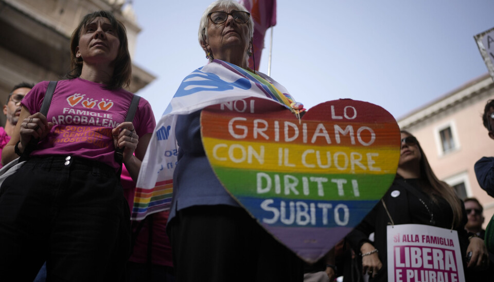 Motstandere av forbudet mot surrogati i Roma tidligere denne uken.
