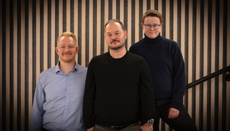 Fra venstre; Jonas Karlsen Åstrøm, førsteamanuensis ved Kristiania, prosjektleder Jon Martin Larsen, doktorgradsstipendiat ved Kristiania og Elisabeth Lund Engebretsen, professor ved Universitetet i Stavanger.