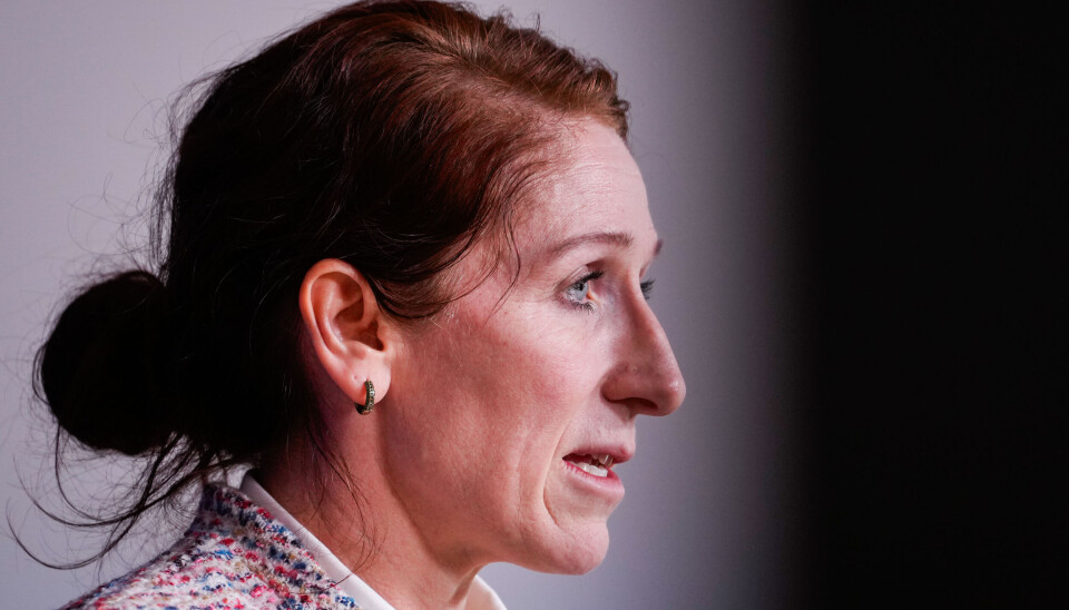 Fotballpresident Lise Klaveness møtte pressen onsdag.