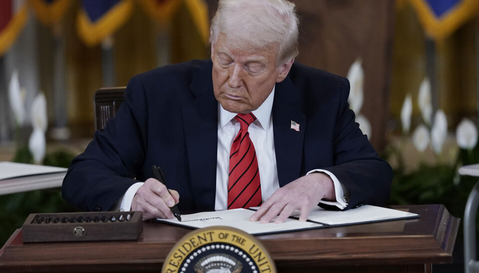 President Donald Trump har undertegnet et stort antall presidentordrer siden han flyttet inn i Det hvite hus i januar. Dette bildet er tatt 20. mars.