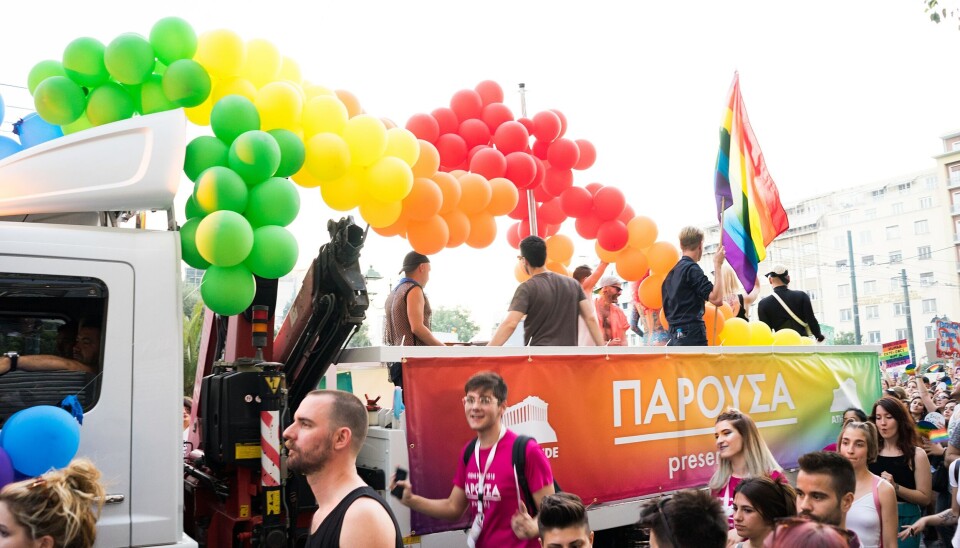 Bildet er fra Athens Pride 2018.
