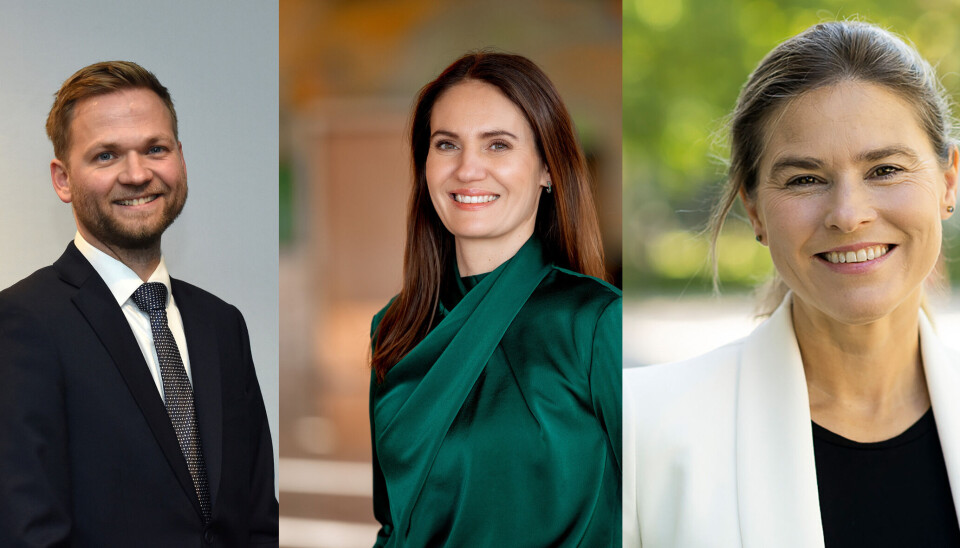 Fra venstre: Christian Haugen, byråd for barnehage og skole i Bergen (FrP), Julie Remen Midtgarden, byråd for utdanning i Oslo (H) og Lucie Katrine Eidem, byråd for oppvekst og utdanning i Trondheim (V)