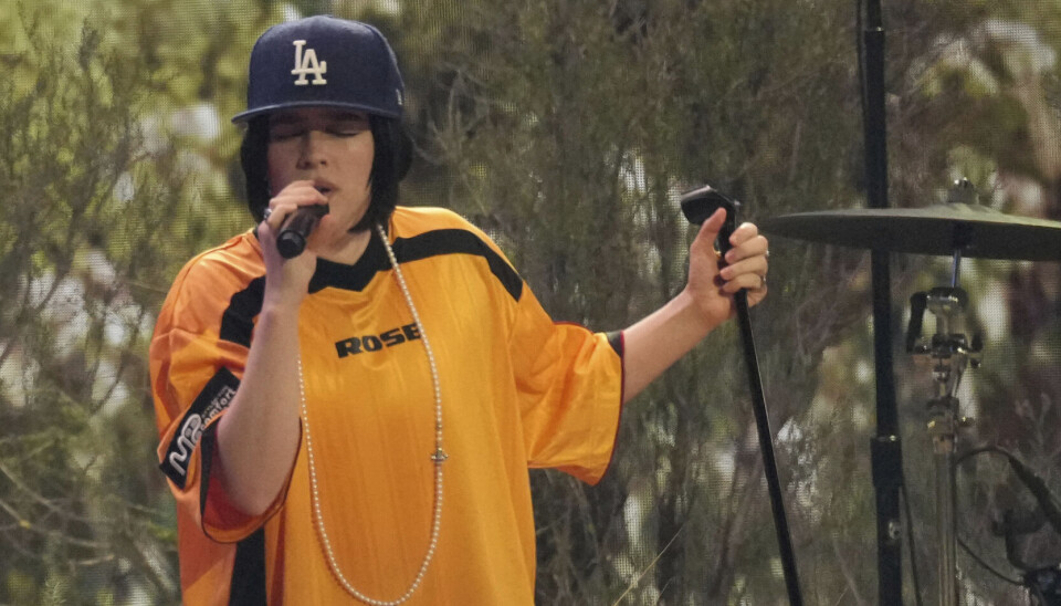 Billie Eilish under sin Grammy-opptreden i februar.