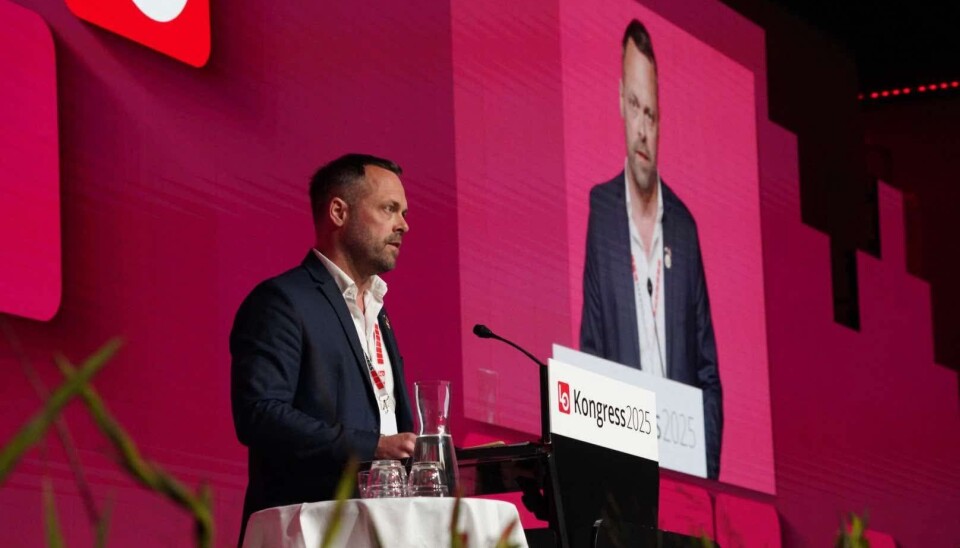 Espen Berntsen taler på LO kongressen