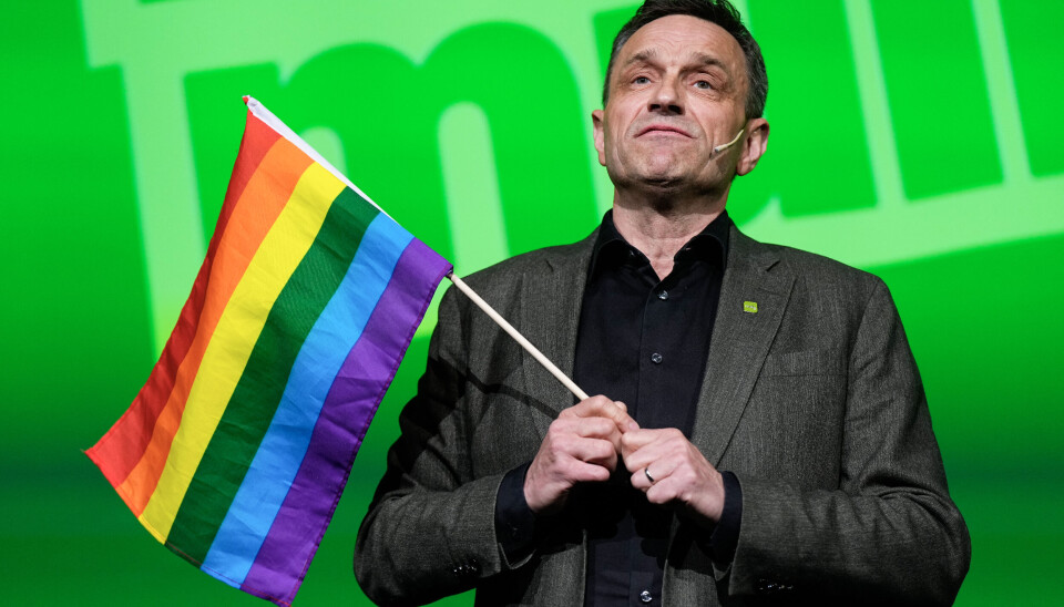 Leder Arild Hermstad lover at MDG skal ta kampen for at alle regnbueflagg skal få vaie i fred, både i norske skolegårder og alle andre steder.