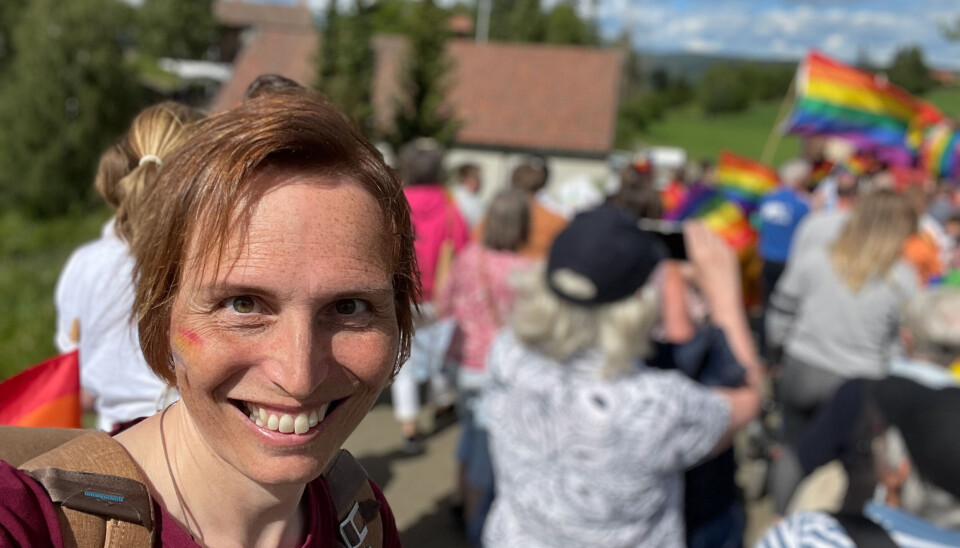 Karina Ødegård, her under Hadeland Pride.